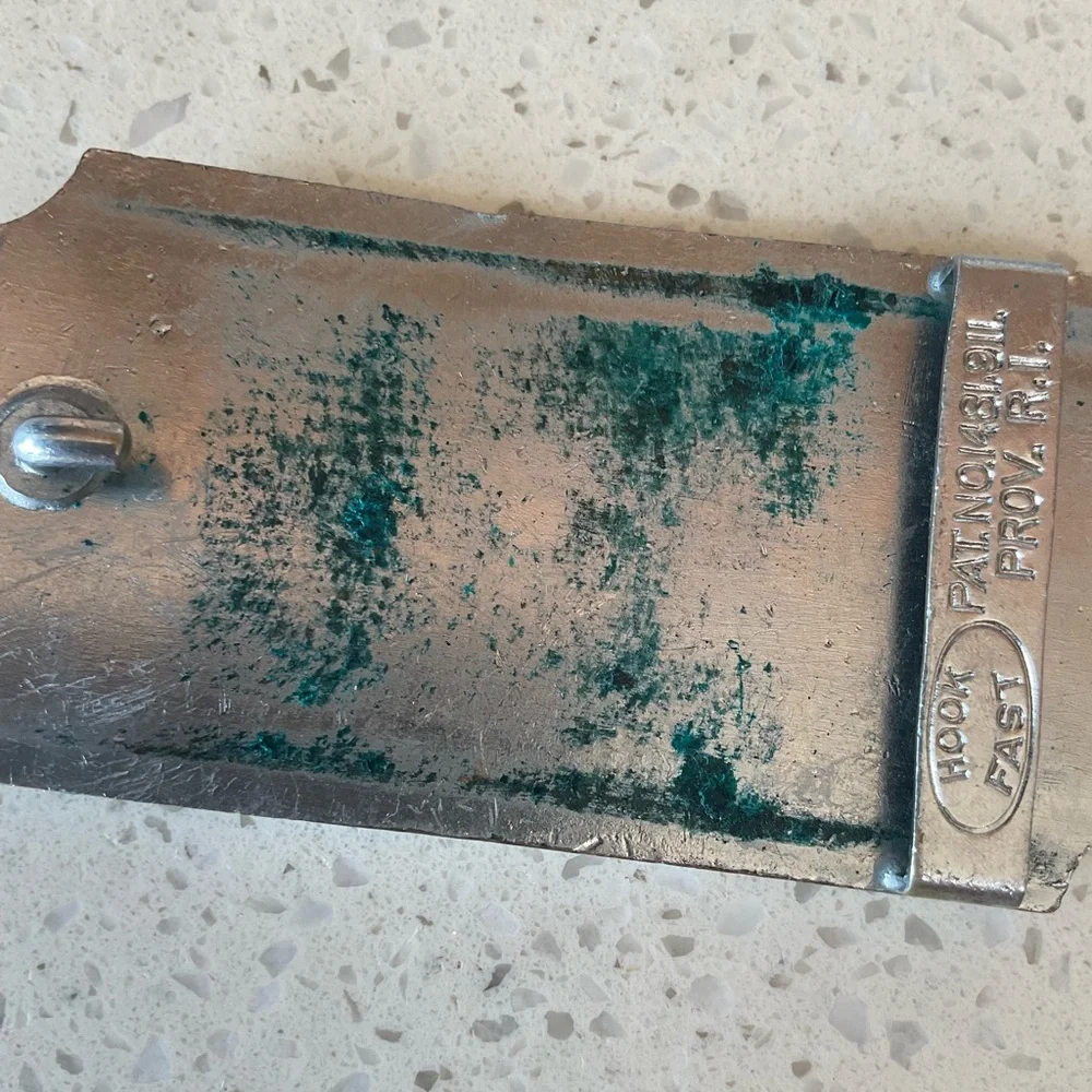 Silver and Green Belt Buckle